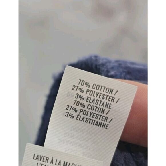 Aerie Leggings Women Medium Short Blue Flare Groove On Velour Corduroy High - Picture 9 of 11